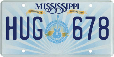 MS license plate HUG678