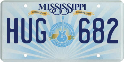 MS license plate HUG682