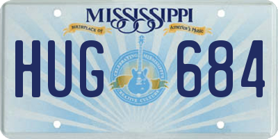 MS license plate HUG684