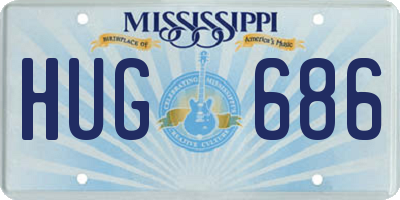 MS license plate HUG686