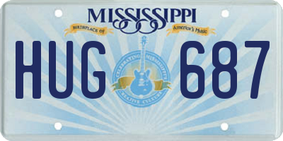 MS license plate HUG687