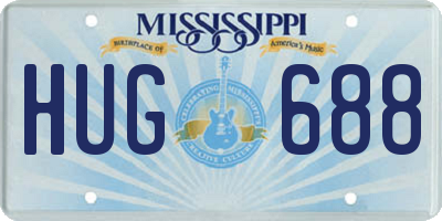 MS license plate HUG688