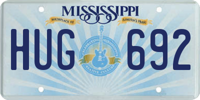 MS license plate HUG692