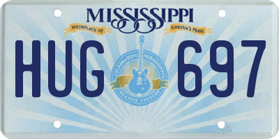MS license plate HUG697