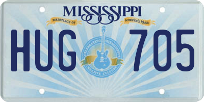 MS license plate HUG705