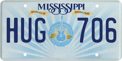 MS license plate HUG706