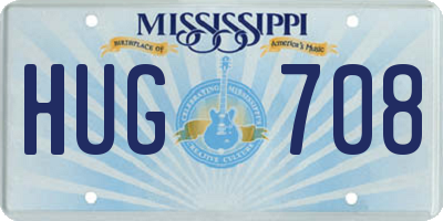 MS license plate HUG708