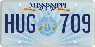 MS license plate HUG709