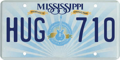 MS license plate HUG710