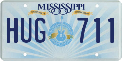 MS license plate HUG711