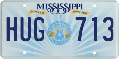 MS license plate HUG713