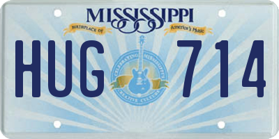 MS license plate HUG714
