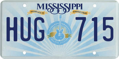 MS license plate HUG715