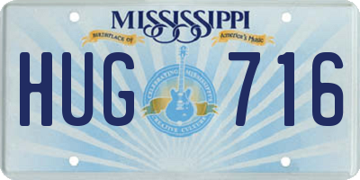 MS license plate HUG716