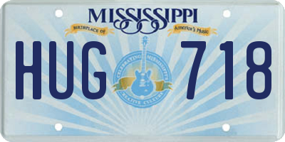 MS license plate HUG718