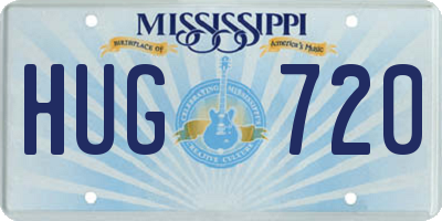 MS license plate HUG720