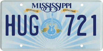 MS license plate HUG721