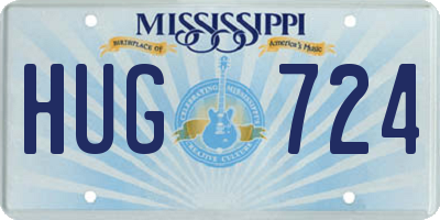 MS license plate HUG724