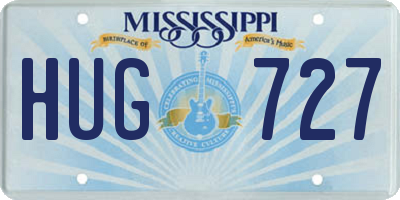 MS license plate HUG727