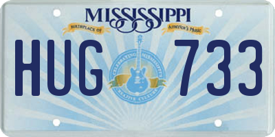 MS license plate HUG733