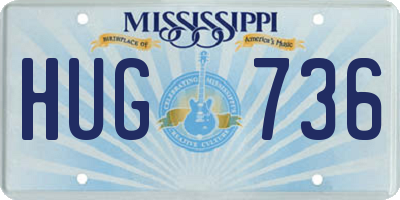 MS license plate HUG736