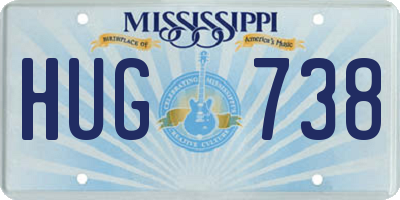 MS license plate HUG738