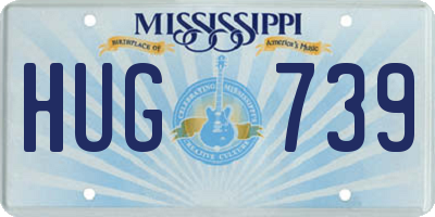 MS license plate HUG739