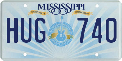 MS license plate HUG740