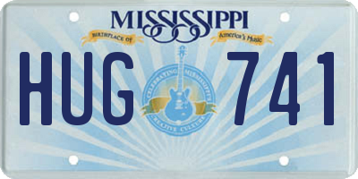 MS license plate HUG741