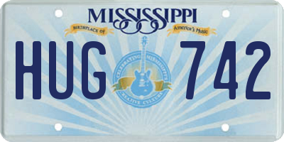 MS license plate HUG742