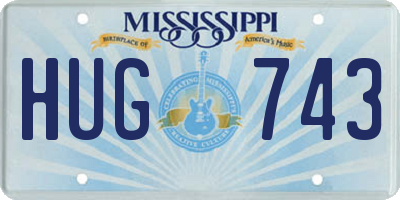 MS license plate HUG743