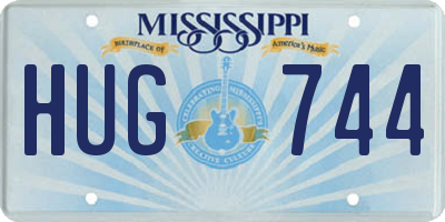 MS license plate HUG744