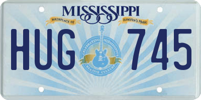 MS license plate HUG745
