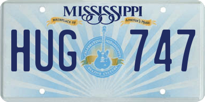 MS license plate HUG747