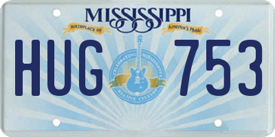 MS license plate HUG753