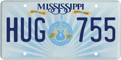 MS license plate HUG755