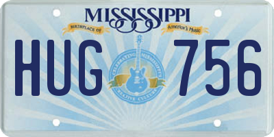 MS license plate HUG756