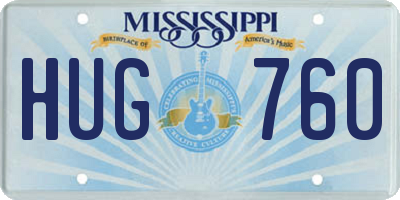 MS license plate HUG760