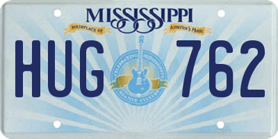 MS license plate HUG762