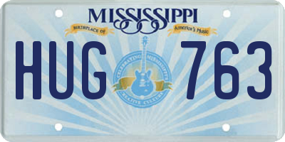 MS license plate HUG763