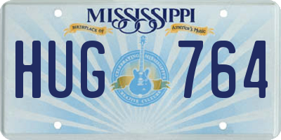 MS license plate HUG764