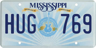 MS license plate HUG769