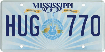 MS license plate HUG770
