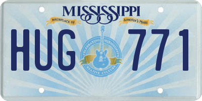 MS license plate HUG771