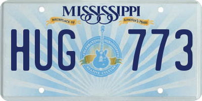 MS license plate HUG773
