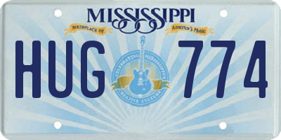 MS license plate HUG774