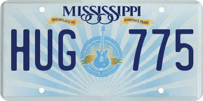 MS license plate HUG775