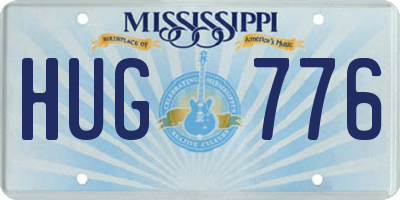 MS license plate HUG776