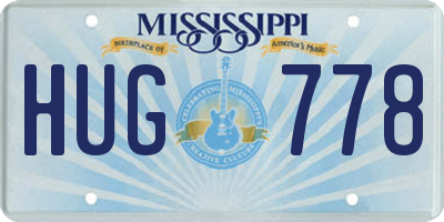 MS license plate HUG778