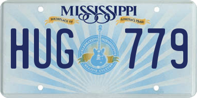 MS license plate HUG779